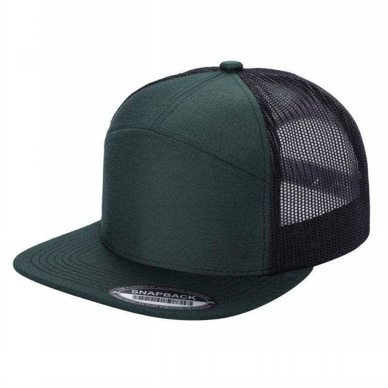 7panel Flatbill Trucker Mesh Snapback Blank Hats 7ftm | Burzip Inc