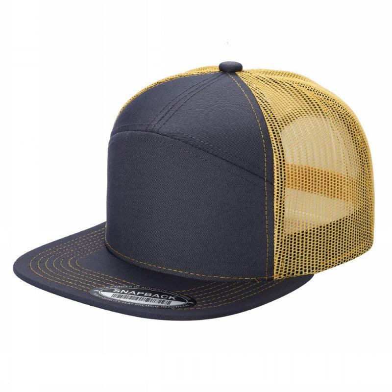 7panel Flatbill Trucker Mesh Snapback Blank Hats 7ftm | Burzip Inc