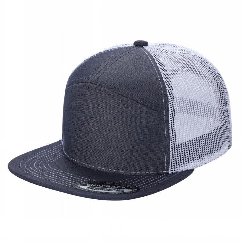 7panel Flatbill Trucker Mesh Snapback Blank Hats 7ftm | Burzip Inc
