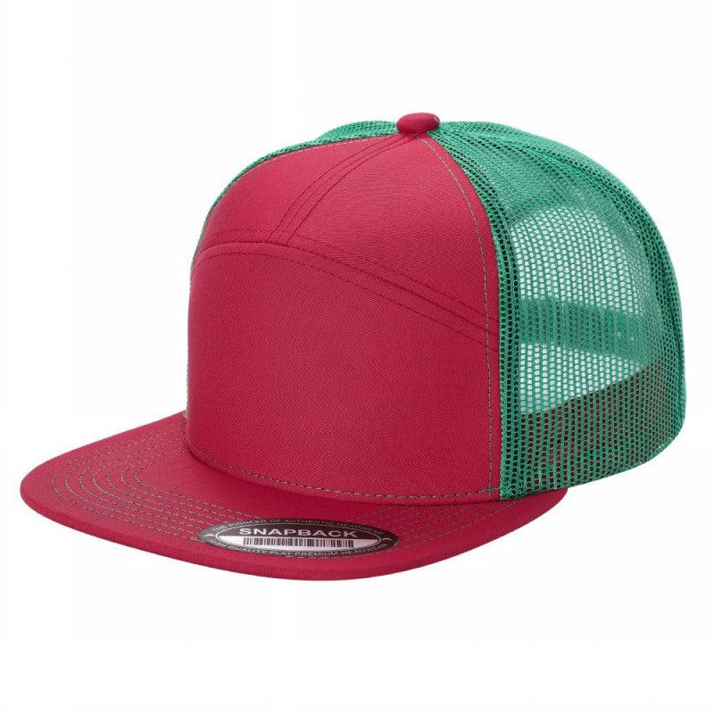 7panel Flatbill Trucker Mesh Snapback Blank Hats 7ftm | Burzip Inc
