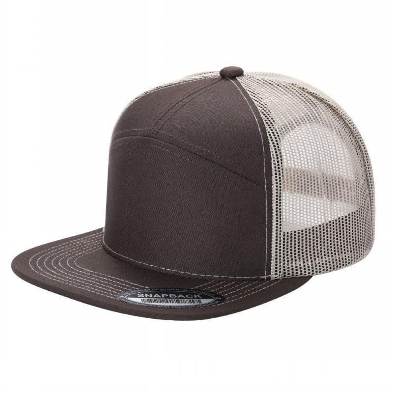 7panel Flatbill Trucker Mesh Snapback Blank Hats 7ftm | Burzip Inc