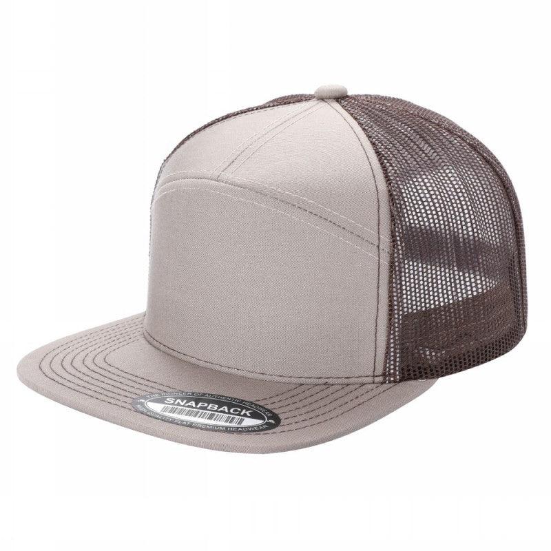 7panel Flatbill Trucker Mesh Snapback Blank Hats 7ftm | Burzip Inc