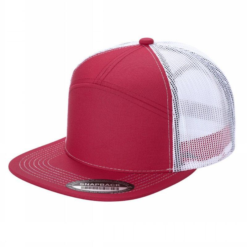 7panel Flatbill Trucker Mesh Snapback Blank Hats 7ftm | Burzip Inc