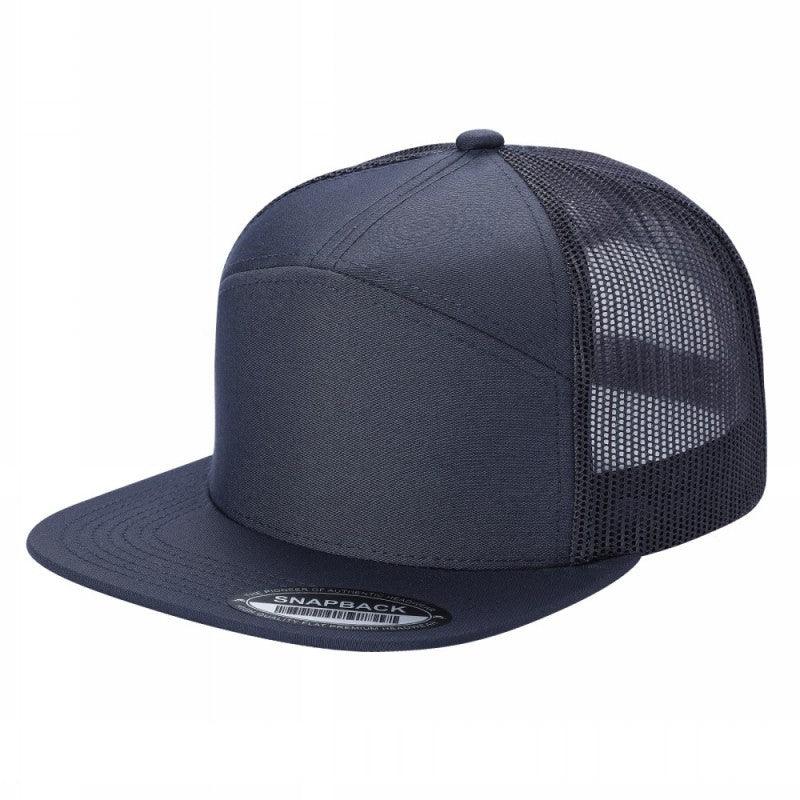 7panel Flatbill Trucker Mesh Snapback Blank Hats 7ftm | Burzip Inc