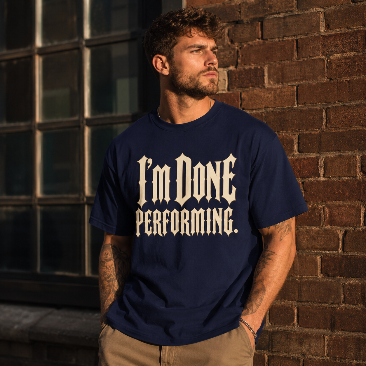 I'm Done Performing Tee — SEEN Movement