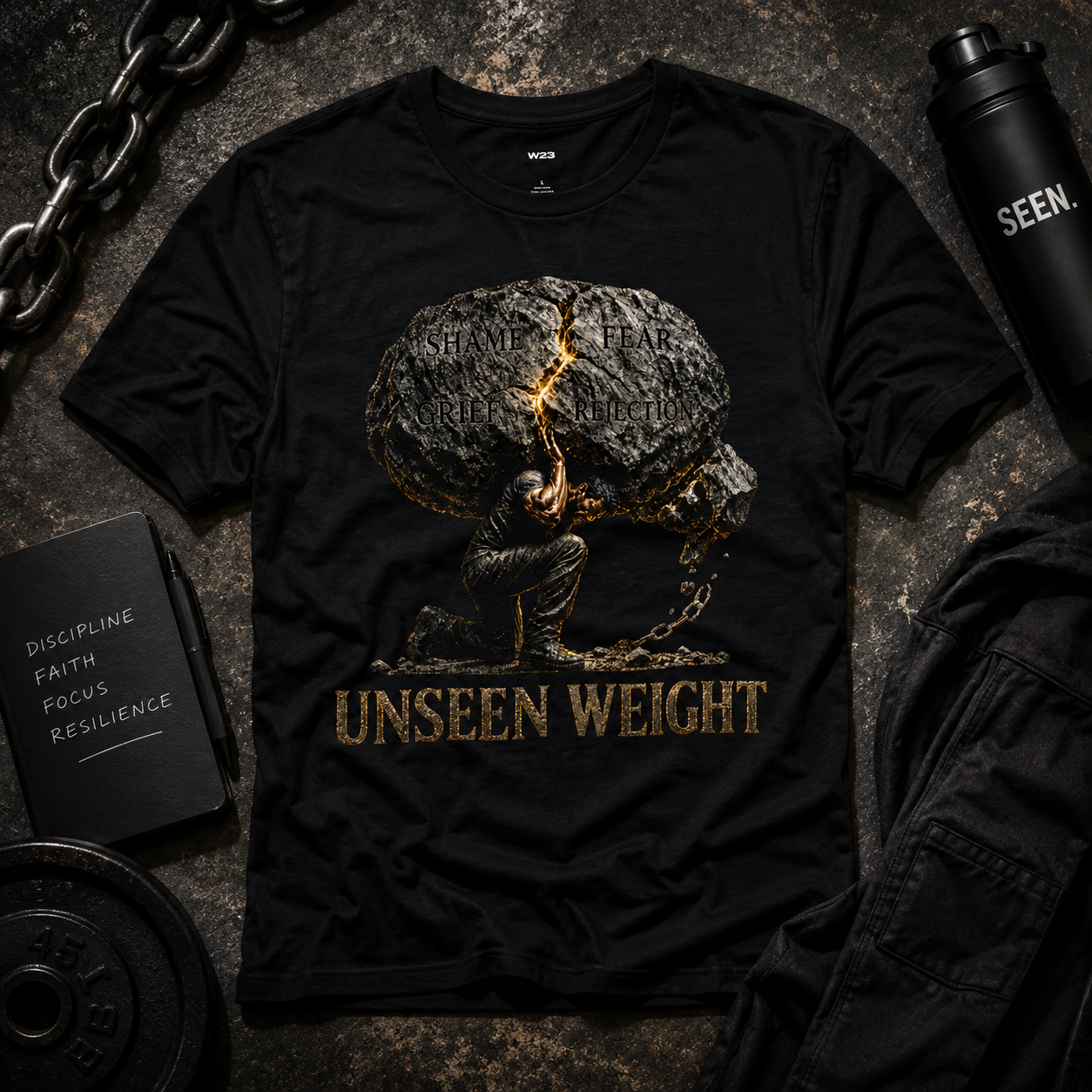 Unseen Weight Graphic Tee | SEEN: Unmasked Collection