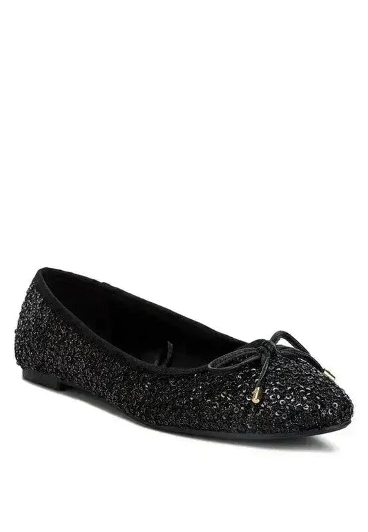 Sequin Ballet Flats - Glam Comfort Shoes | Femstylo