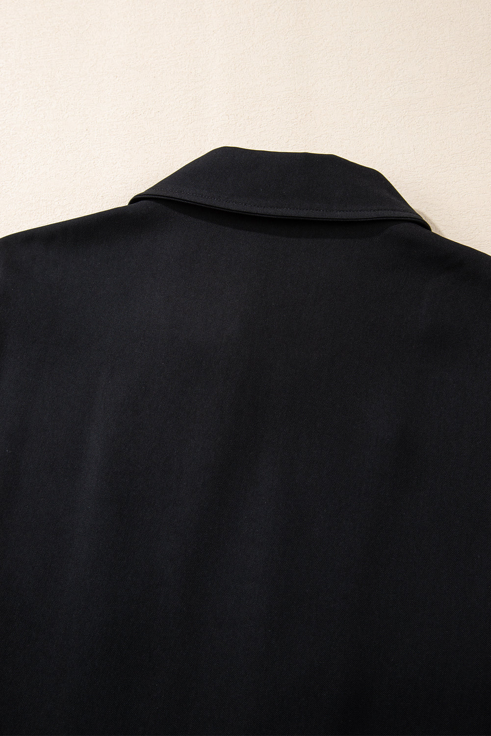Dusk Blue Collar Tab Sleeve Zip Up Flap Detail Jacket