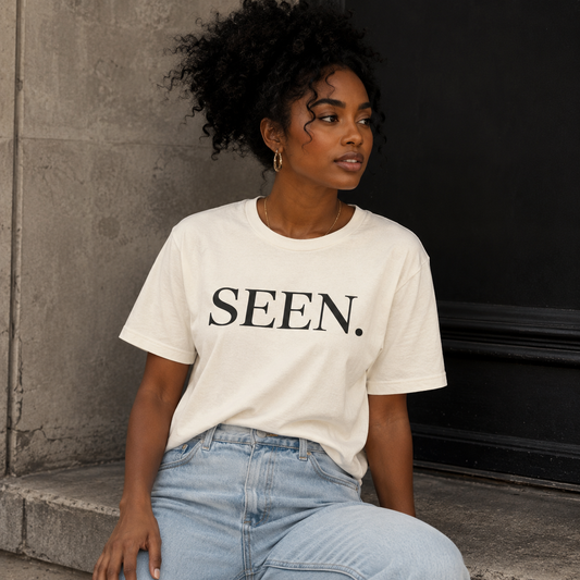 SEEN. Minimalist Tee — Black Ink Edition