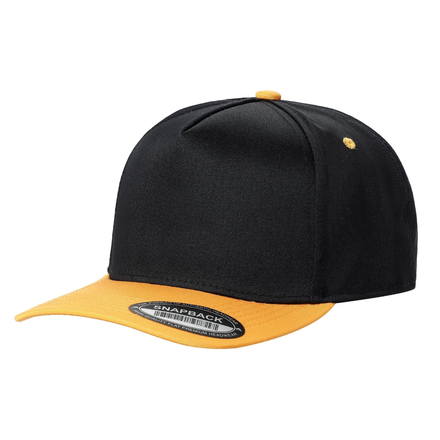 TCBLK-5 Panel Black Color Snapback Baseball Cap