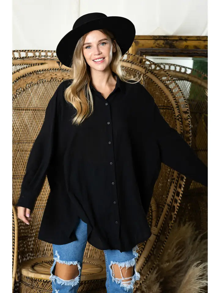 ST0105 PK3 Washed Oversized Button Up Shirts | Burzip Inc #ST0105-PK3