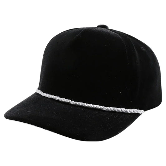 5panel Velvet W/rope Snapback Cap Pbvv | Burzip Inc #5VV