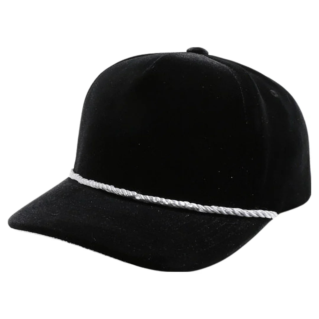 5panel Velvet W/rope Snapback Cap Pbvv | Burzip Inc #5VV