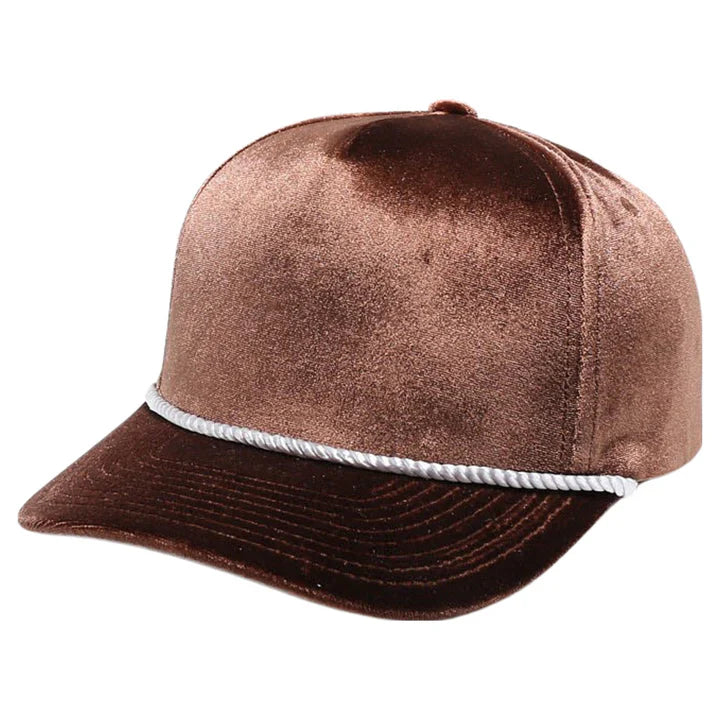 5panel Velvet W/rope Snapback Cap Pbvv | Burzip Inc #5VV
