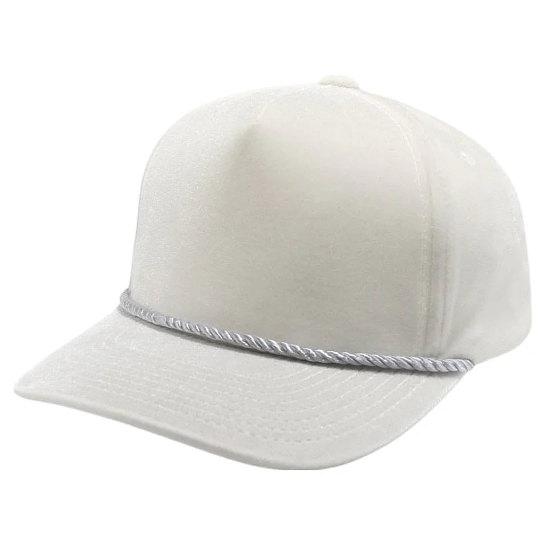 5panel Velvet W/rope Snapback Cap Pbvv | Burzip Inc #5VV