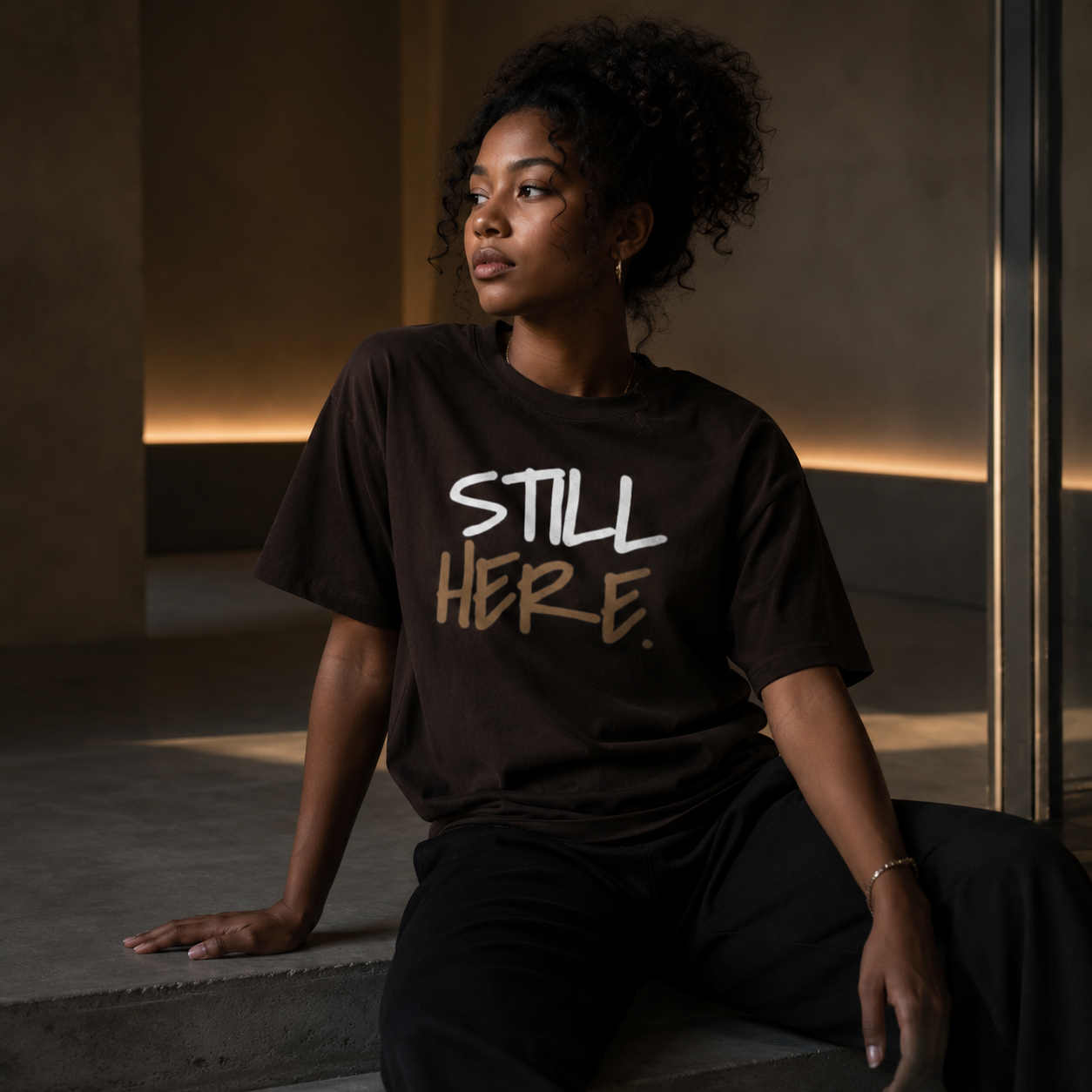 Still Here Tee – Motivational Streetwear Shirt | Mental Health & Resilience Graphic Tee