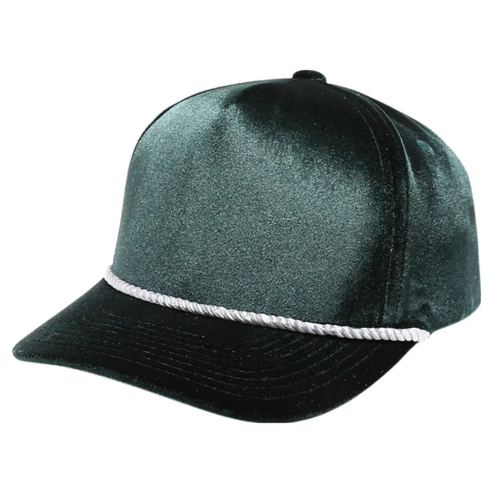5panel Velvet W/rope Snapback Cap Pbvv | Burzip Inc #5VV