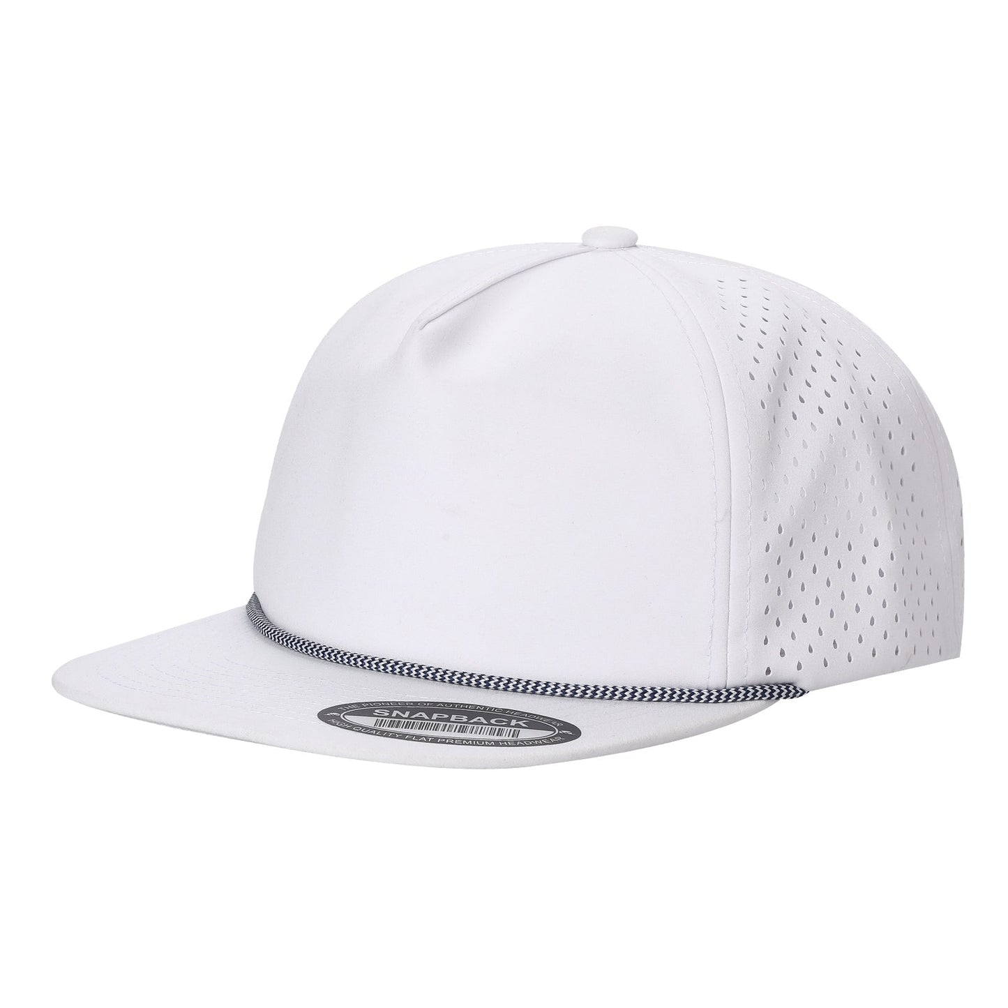 5panel Unstructured Crown W/ Laser Back W/ Rope Flatbill Water Proof Fabric 5wpr | Burzip Inc