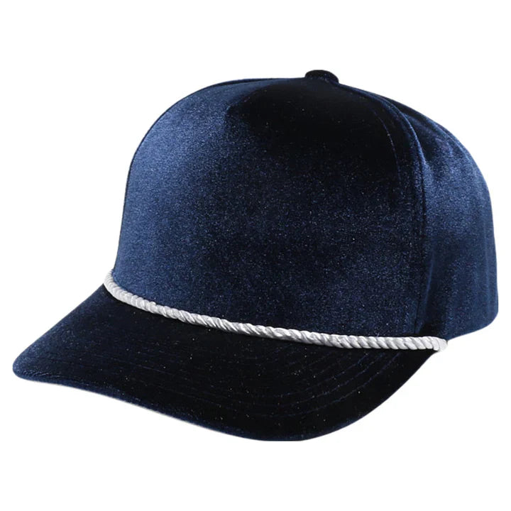5panel Velvet W/rope Snapback Cap Pbvv | Burzip Inc #5VV
