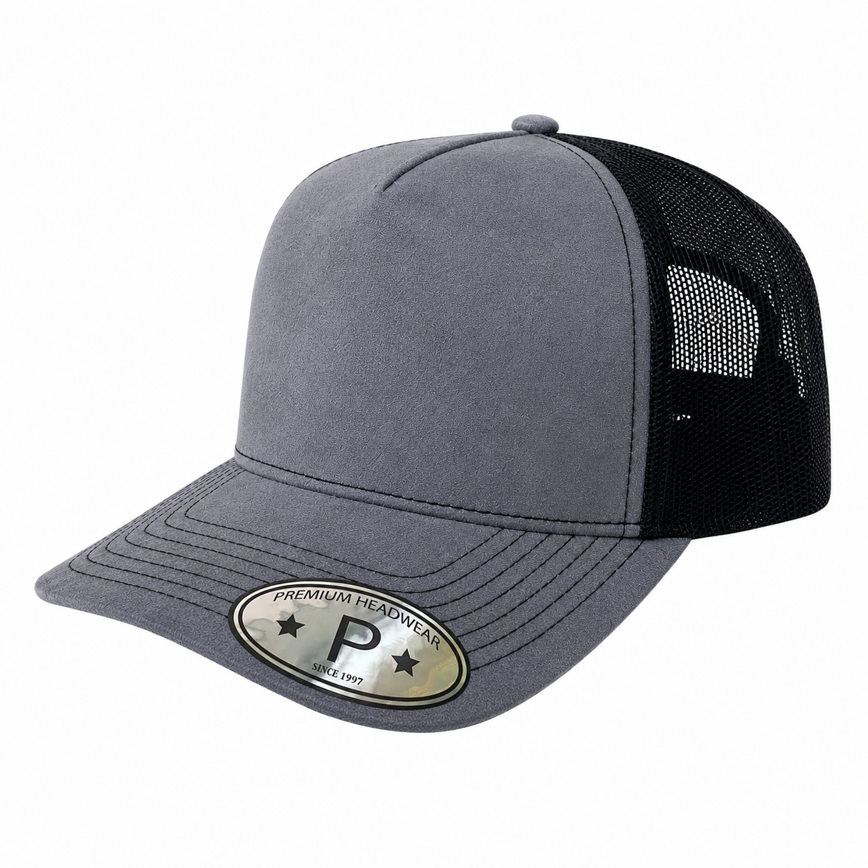5Panel Suede Front Mesh Back Trucker Cap for Burning Art sum 520