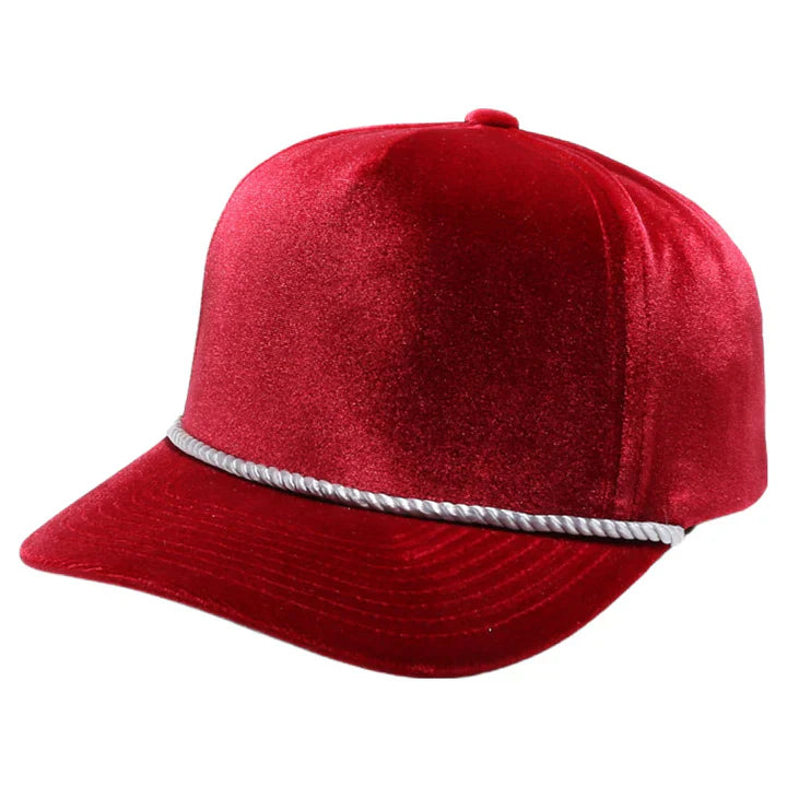 5panel Velvet W/rope Snapback Cap Pbvv | Burzip Inc #5VV