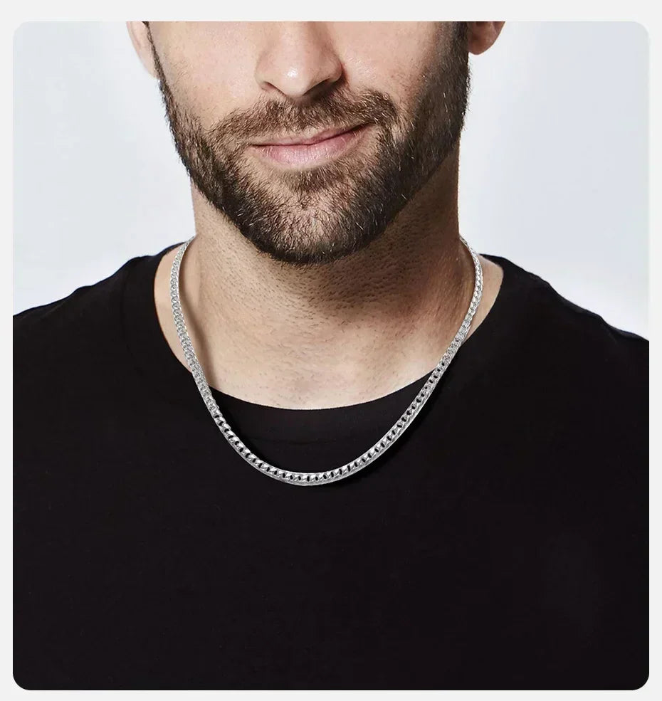 VNOX Cuban Chain Necklace - Stainless Steel 5/6/8mm - Unisex Waterproo