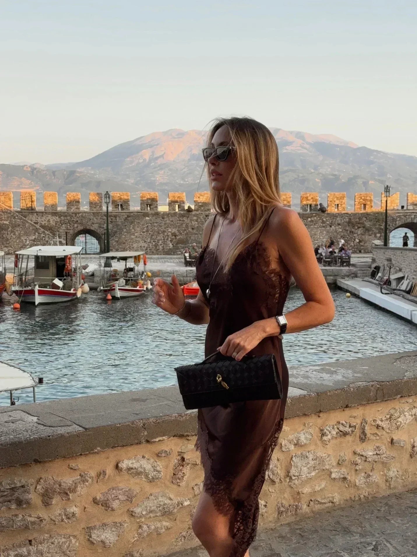 Women’s Asymmetrical Sling Dress - V-Neck Party Wear Spring 2025