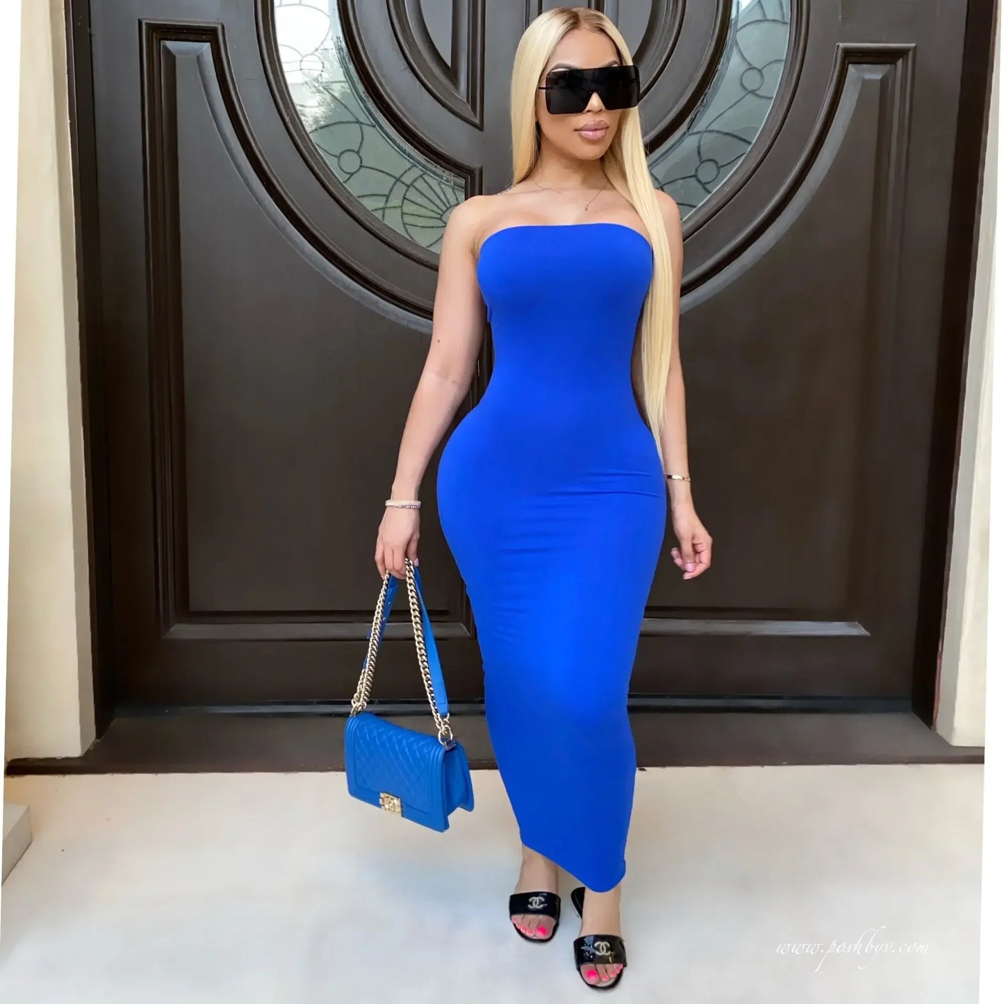 Sexy Chest Wrap Beach Dress | Sleeveless Maxi Summer Dress -femstylo