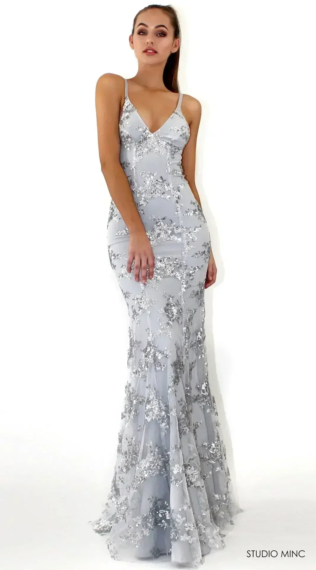 Women Dresses Sleeveless V Neck Pullover Sequins Party Dress Vestidos Formal Floor Length Sexy Wrap Breast Backless Slim