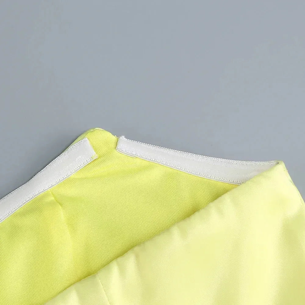 New fashion and sexy solid color wrapped chest dress, women's temperament decorative pleated ruffled edge party dress