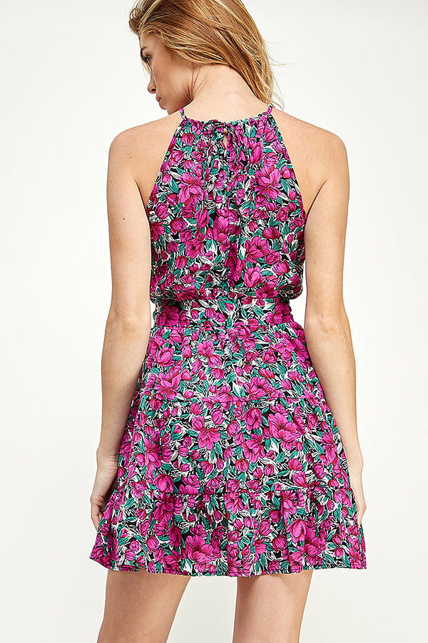SD0165-(SMLXL:1111=4pcs)-Froral Midi Dress-$12