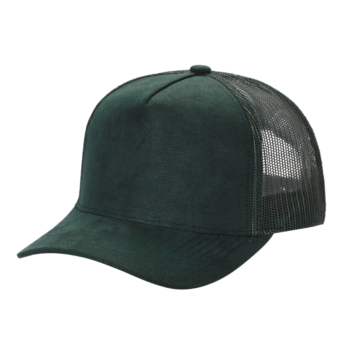 5Panel Suede Front Mesh Back Trucker Cap for Burning Art sum 520