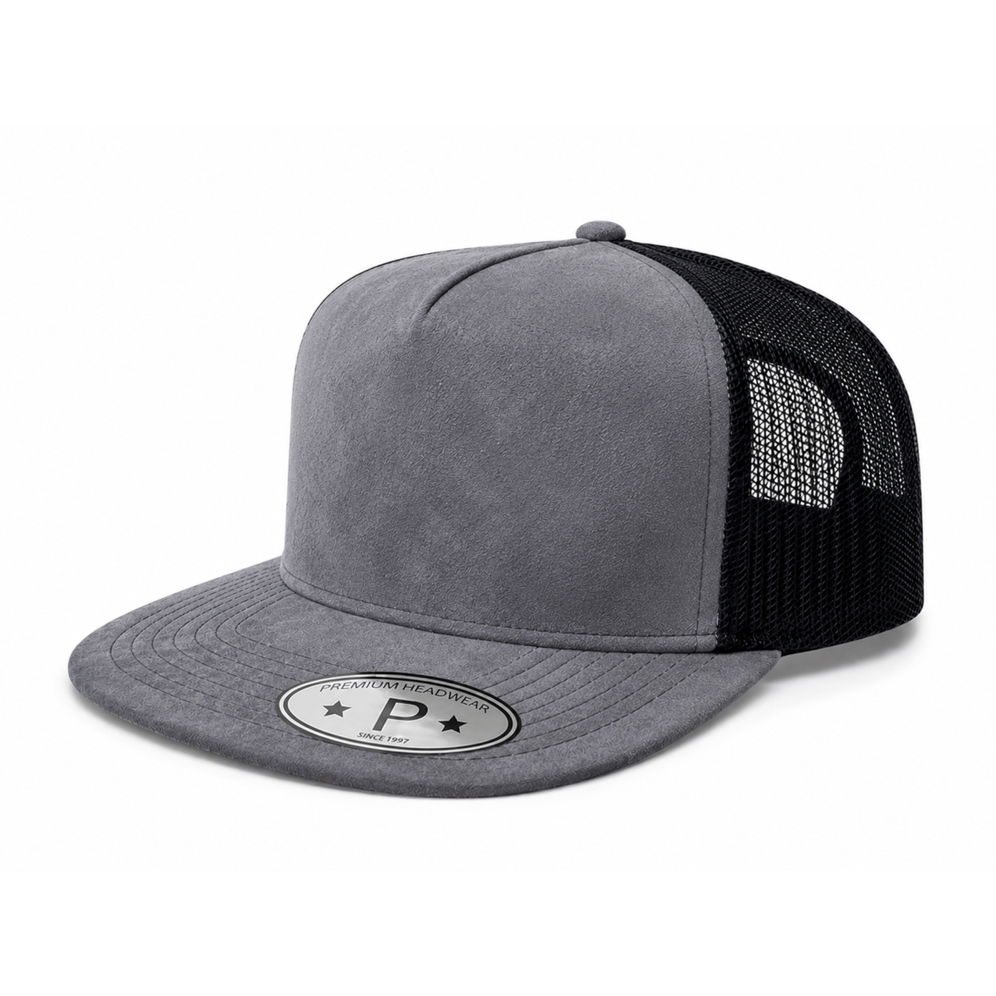 5Panel Suede Front Mesh Back Trucker Cap for Burning Art sum 520