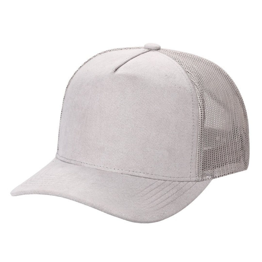 5Panel Suede Front Mesh Back Trucker Cap for Burning Art sum 520