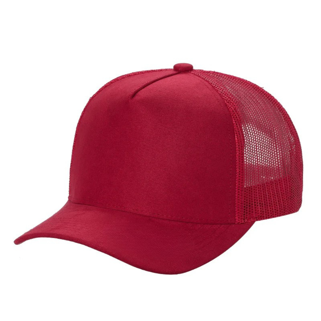 5Panel Suede Front Mesh Back Trucker Cap for Burning Art sum 520