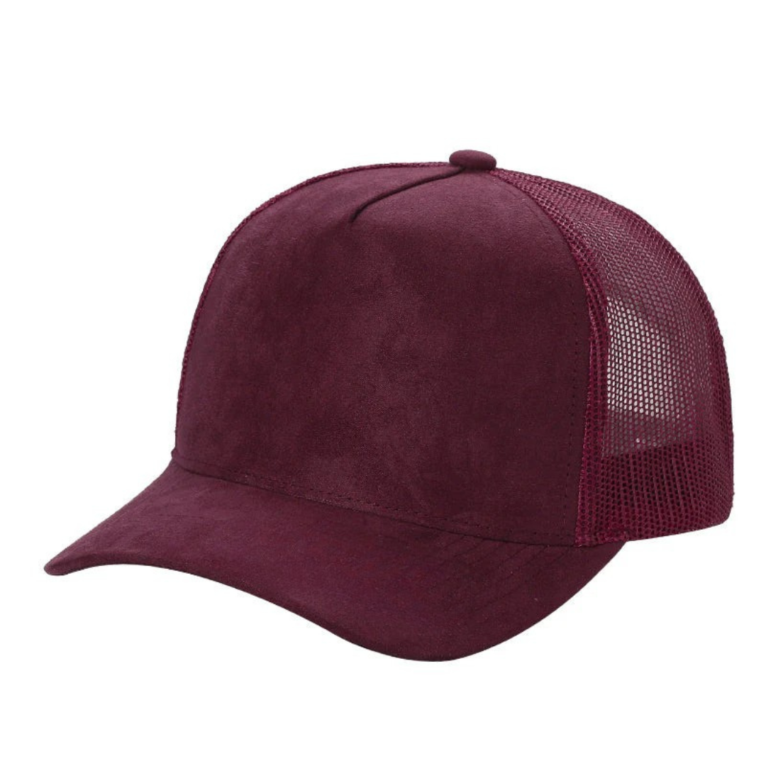 5Panel Suede Front Mesh Back Trucker Cap for Burning Art sum 520
