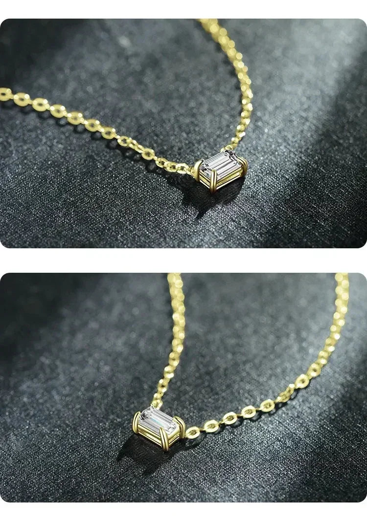 Modian Genuine 925 Sterling Silver Fashion Charm AAA Zirconia Pendant Necklace For Women Silver Female Necklaces Fine Jewelry