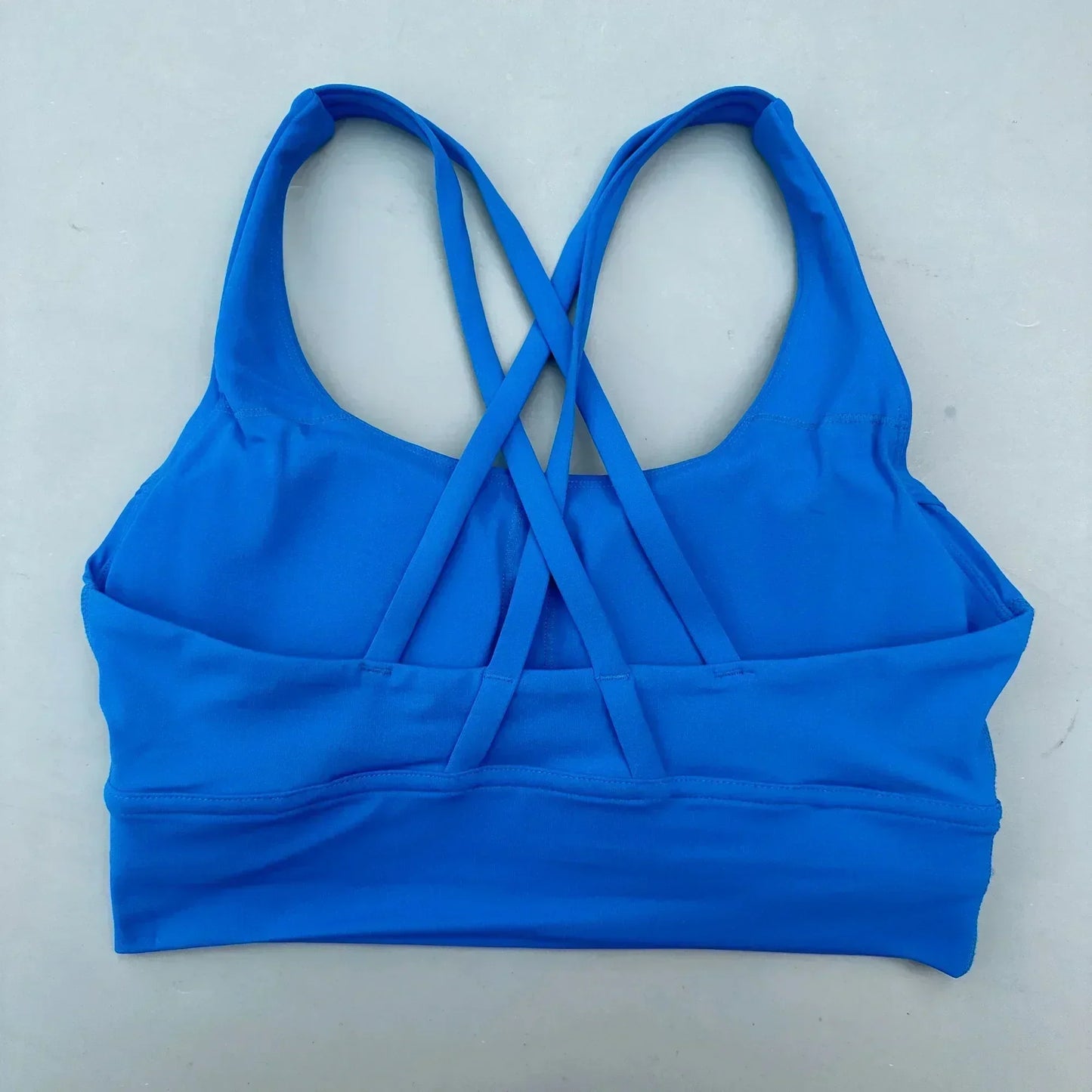 Solid Color Women Cross  Fitness sport Bra soft high strength Tight Top Comprehensive Training Gym Yoga Underwear With Chest Pad