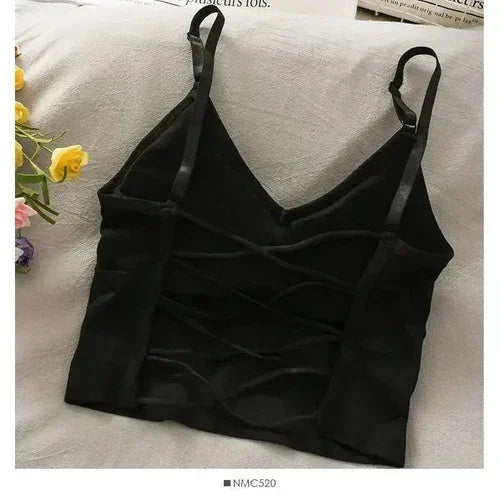 Womens Tops Sexy Tank Top Women Built in Bra Solid Color Camis for