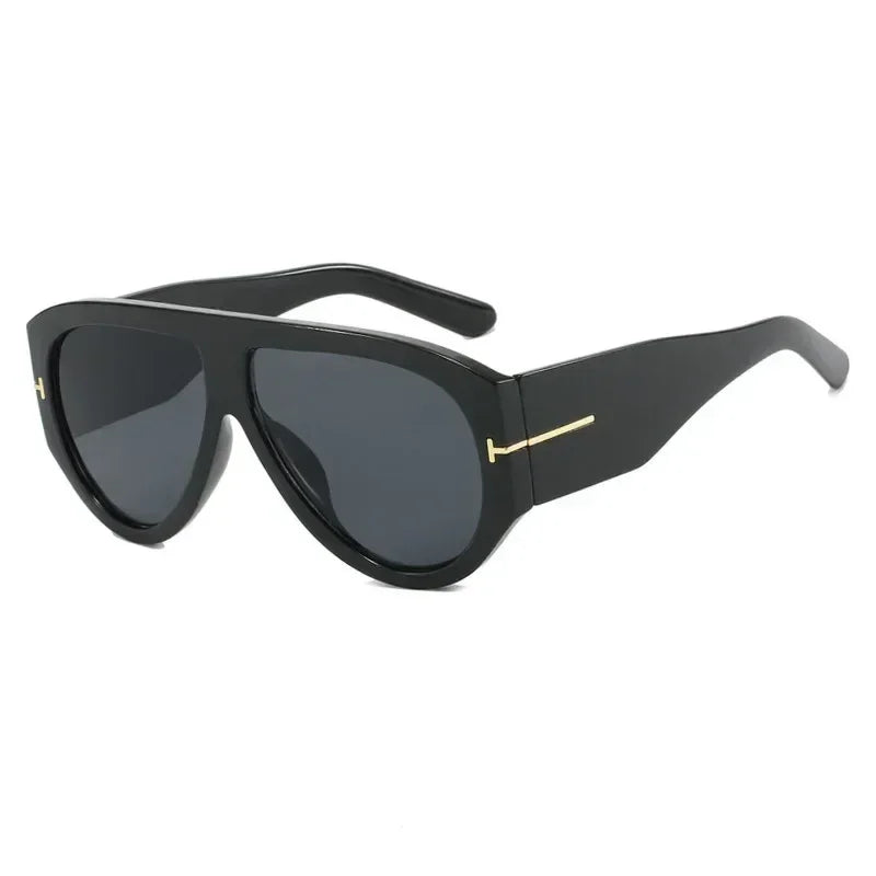 2024 New Fashion Big Frame Pilot Brown Sunglasses Women Men Brand T Outdoor Sun Glasses Female Shade Oculos De Sol Gifts