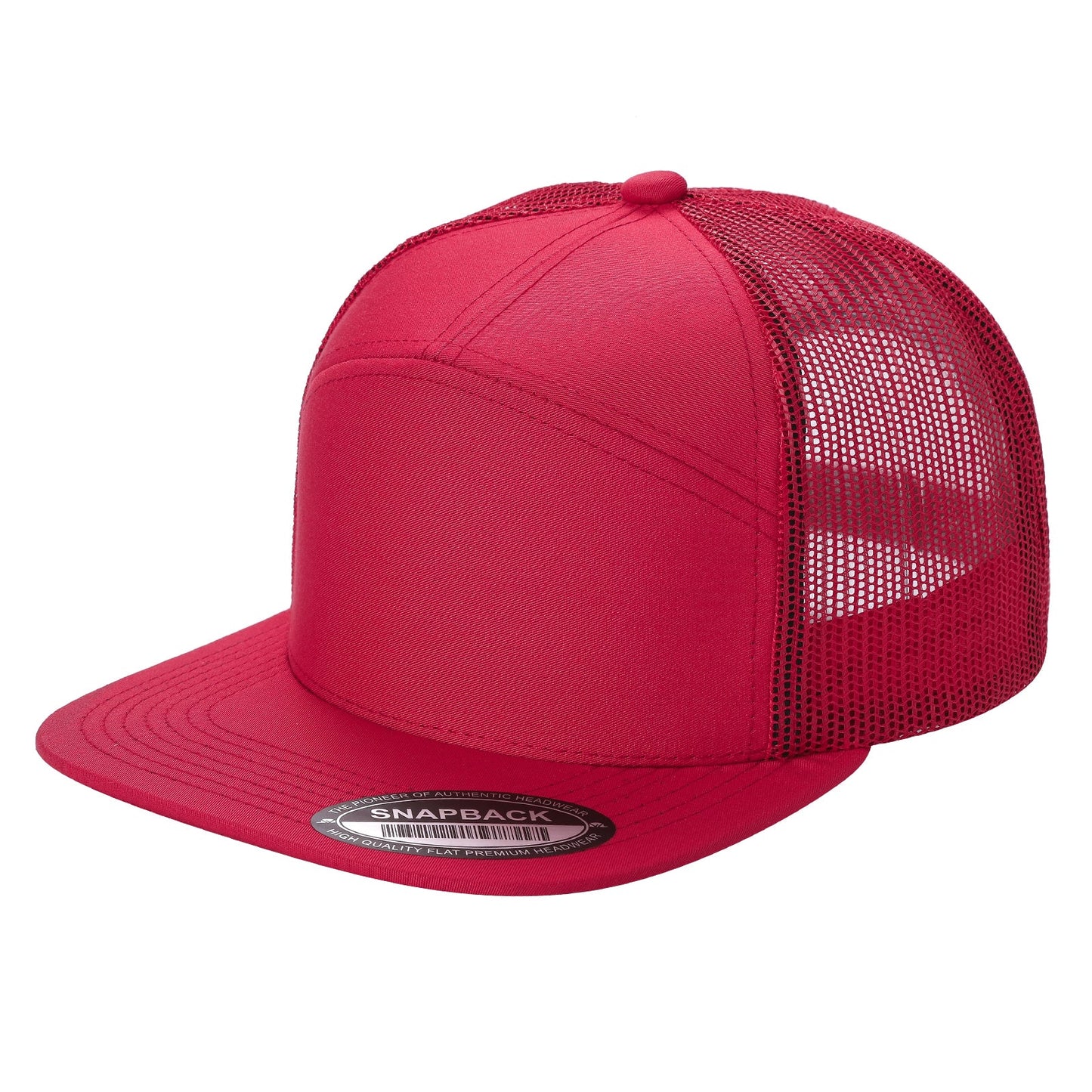 7panel Flatbill Trucker Mesh Snapback Blank Hats 7ftm | Burzip Inc