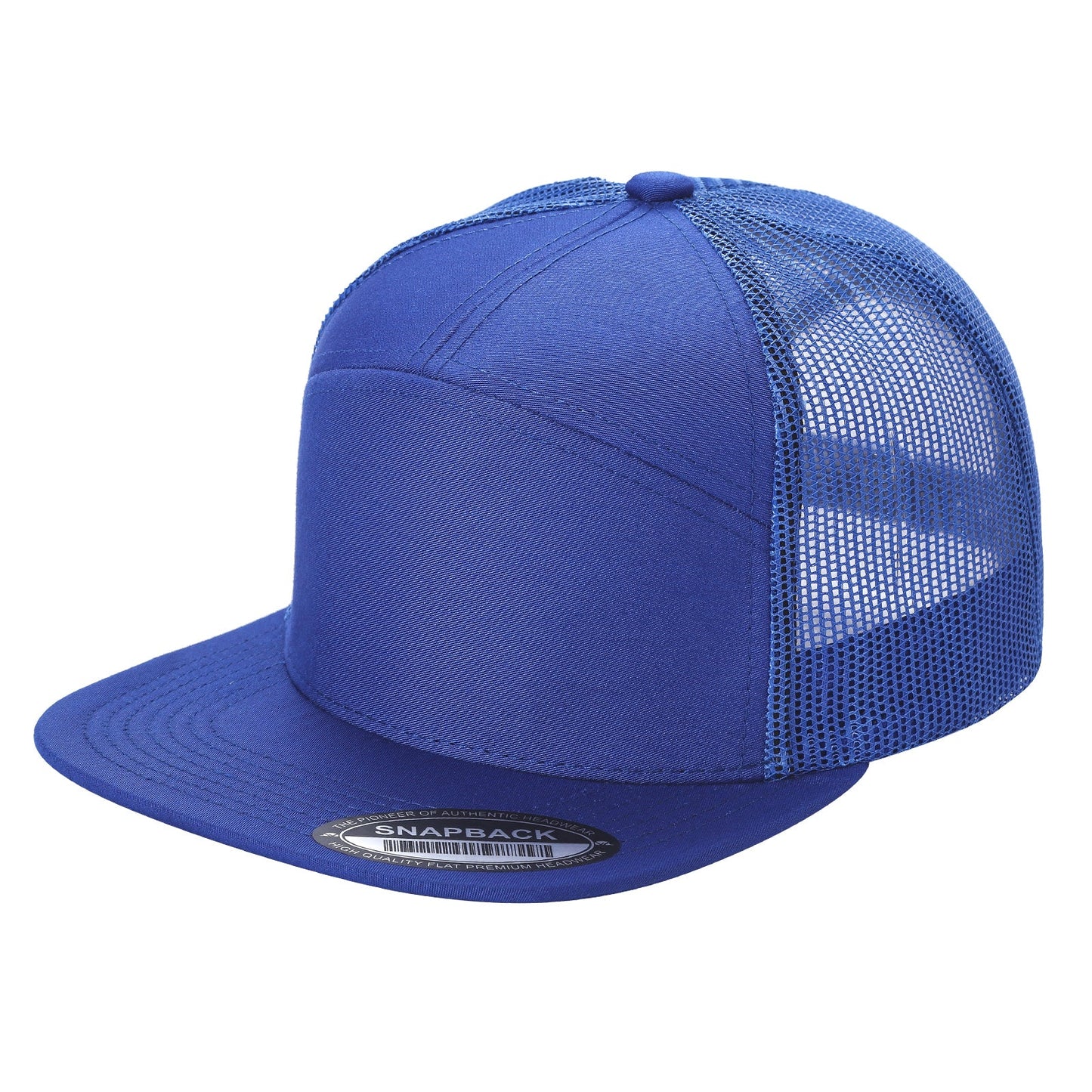 7panel Flatbill Trucker Mesh Snapback Blank Hats 7ftm | Burzip Inc