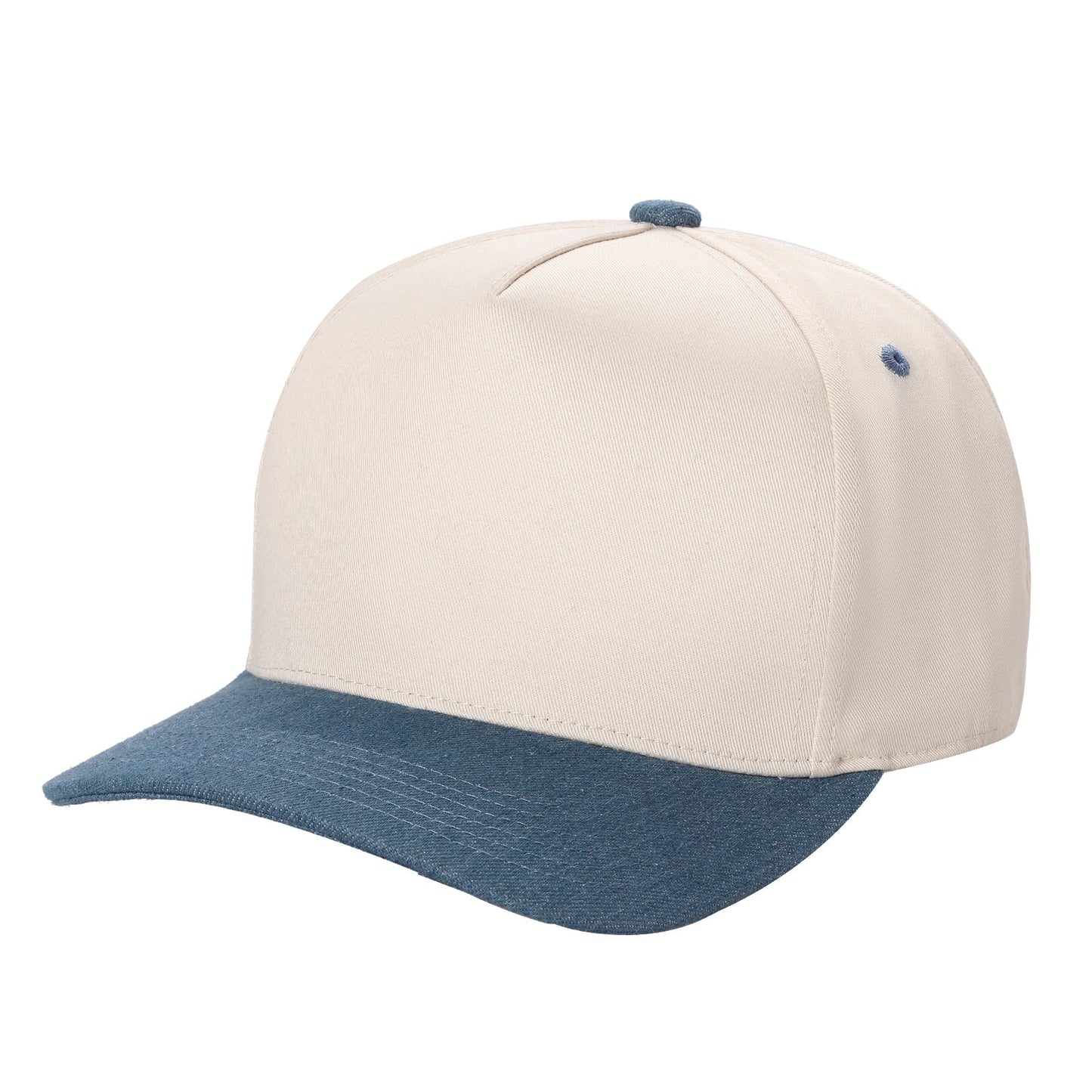 5panel Twill Fabric 5tone with Cream Crown 2tone Blank Caps Tctan | Burzip Inc