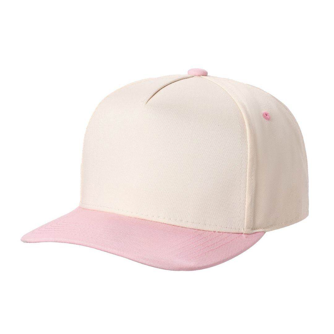 5panel Twill Fabric 5tone with Cream Crown 2tone Blank Caps Tctan | Burzip Inc