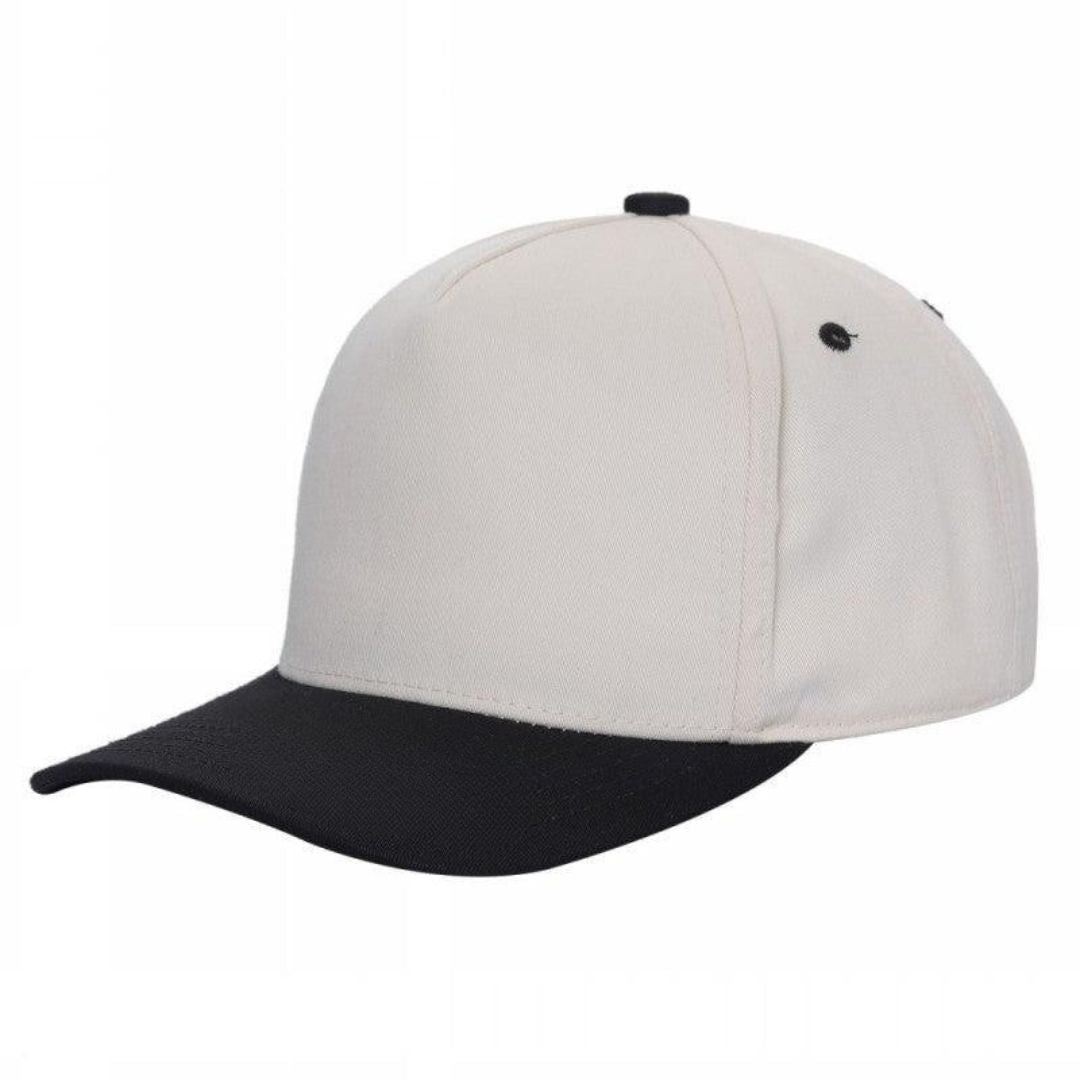 5panel Twill Fabric 5tone with Cream Crown 2tone Blank Caps Tctan | Burzip Inc