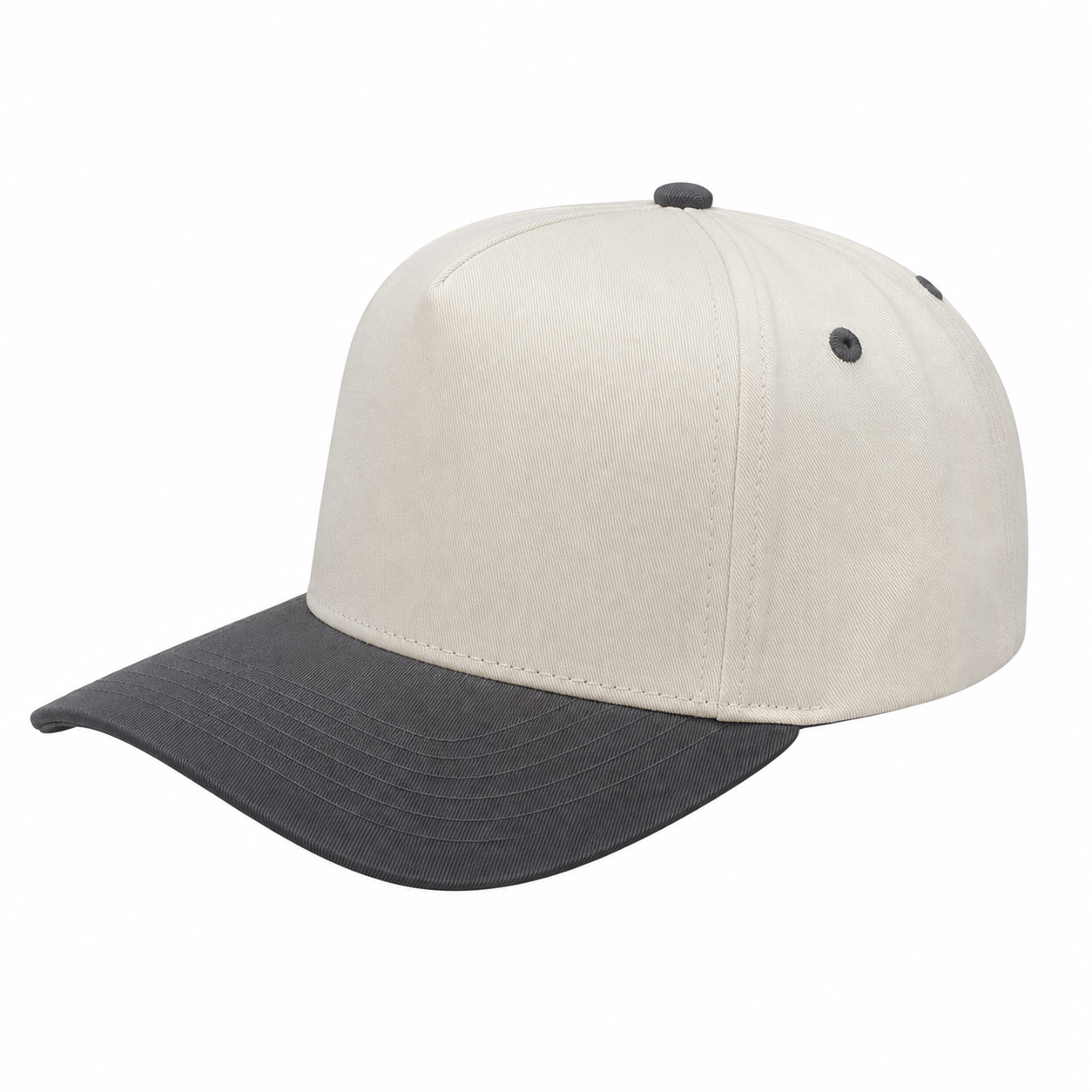 5panel Twill Fabric 5tone with Cream Crown 2tone Blank Caps Tctan | Burzip Inc
