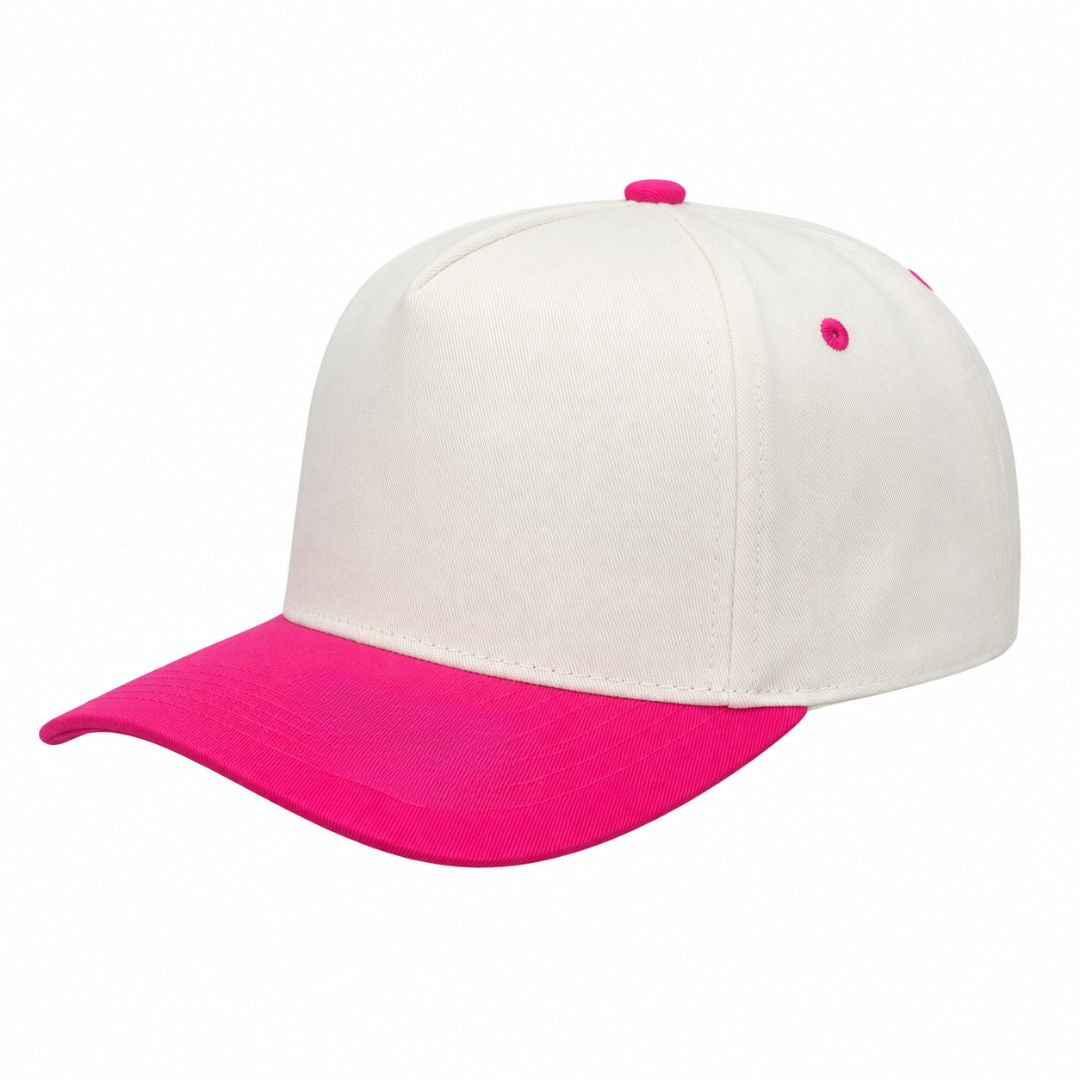 5panel Twill Fabric 5tone with Cream Crown 2tone Blank Caps Tctan | Burzip Inc