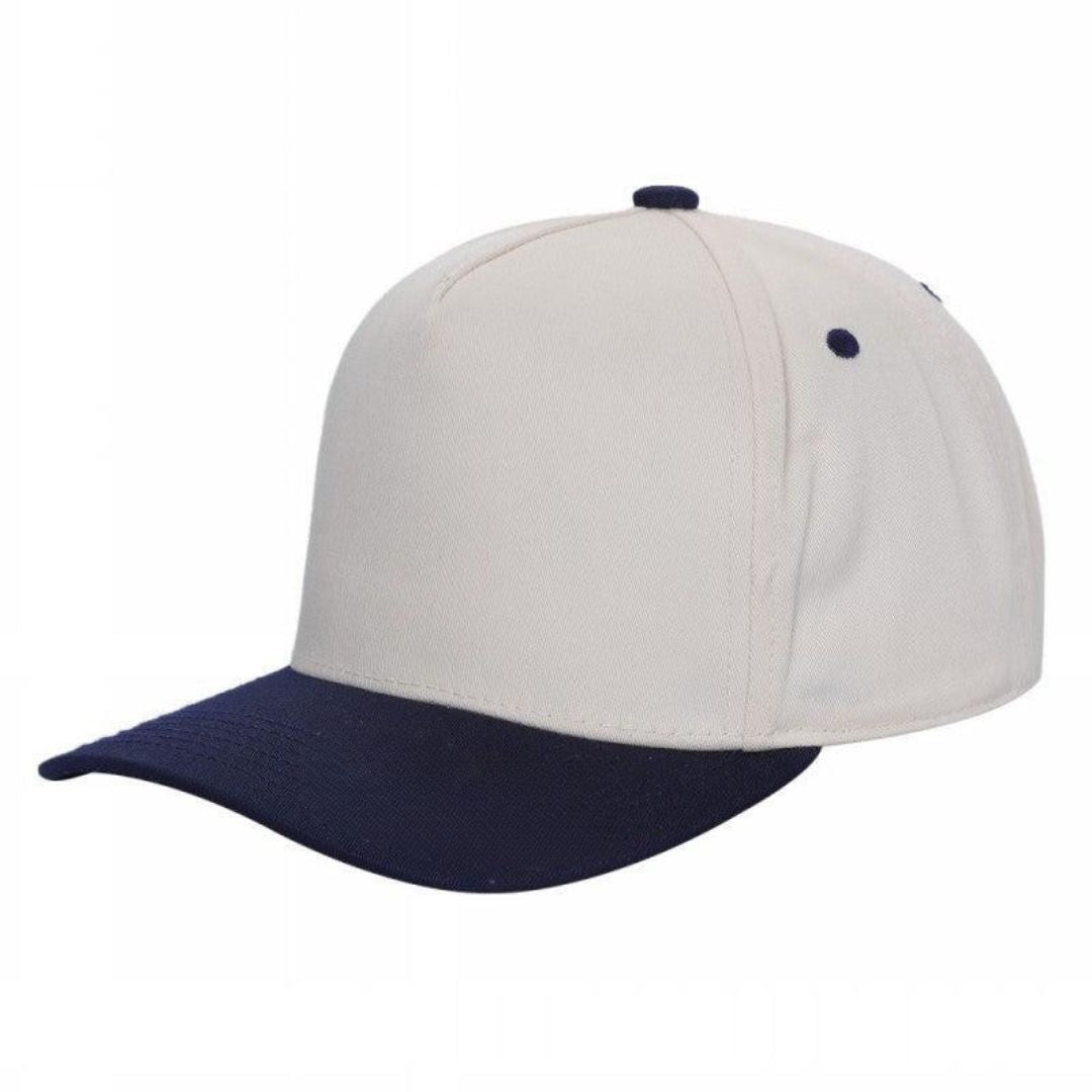 5panel Twill Fabric 5tone with Cream Crown 2tone Blank Caps Tctan | Burzip Inc