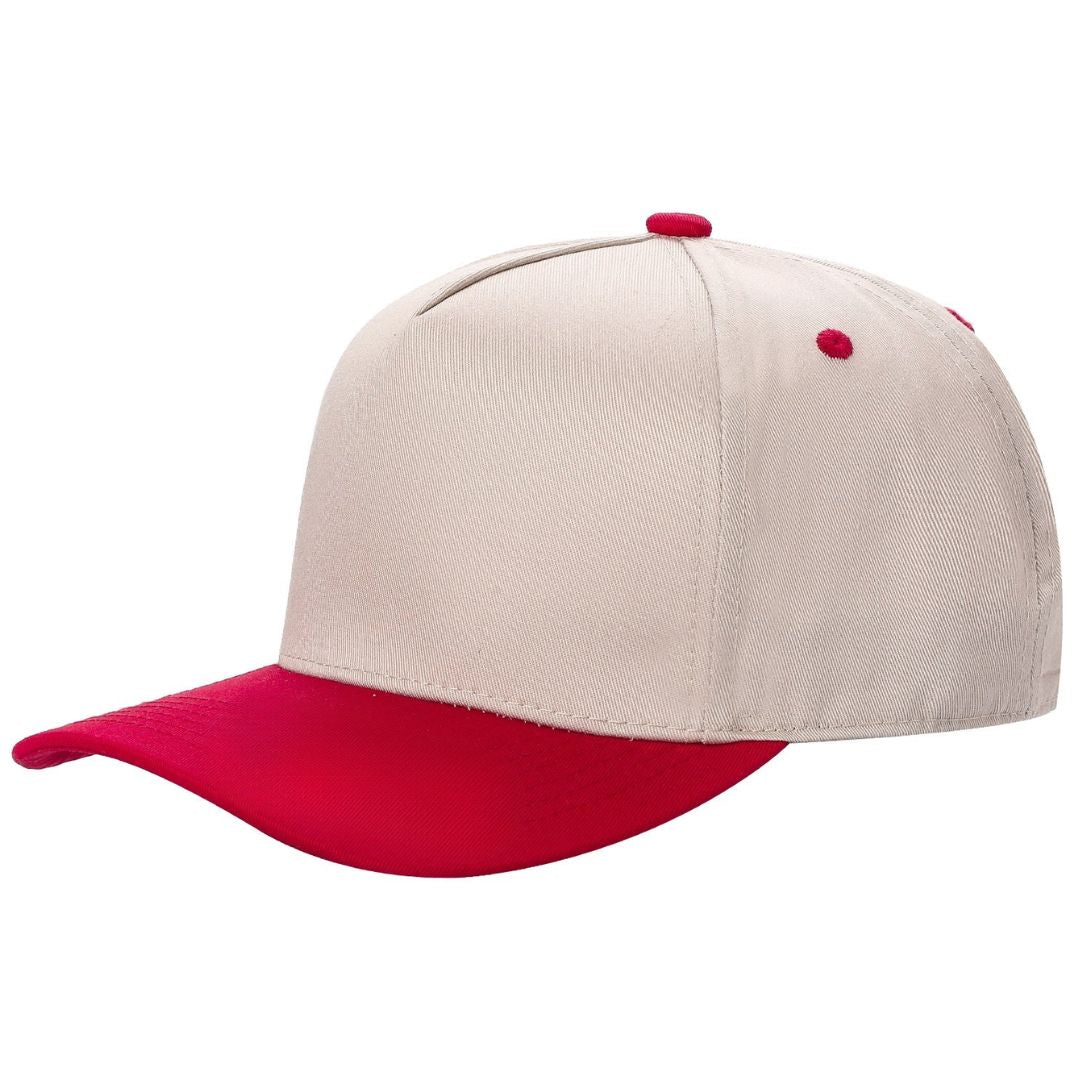 5panel Twill Fabric 5tone with Cream Crown 2tone Blank Caps Tctan | Burzip Inc