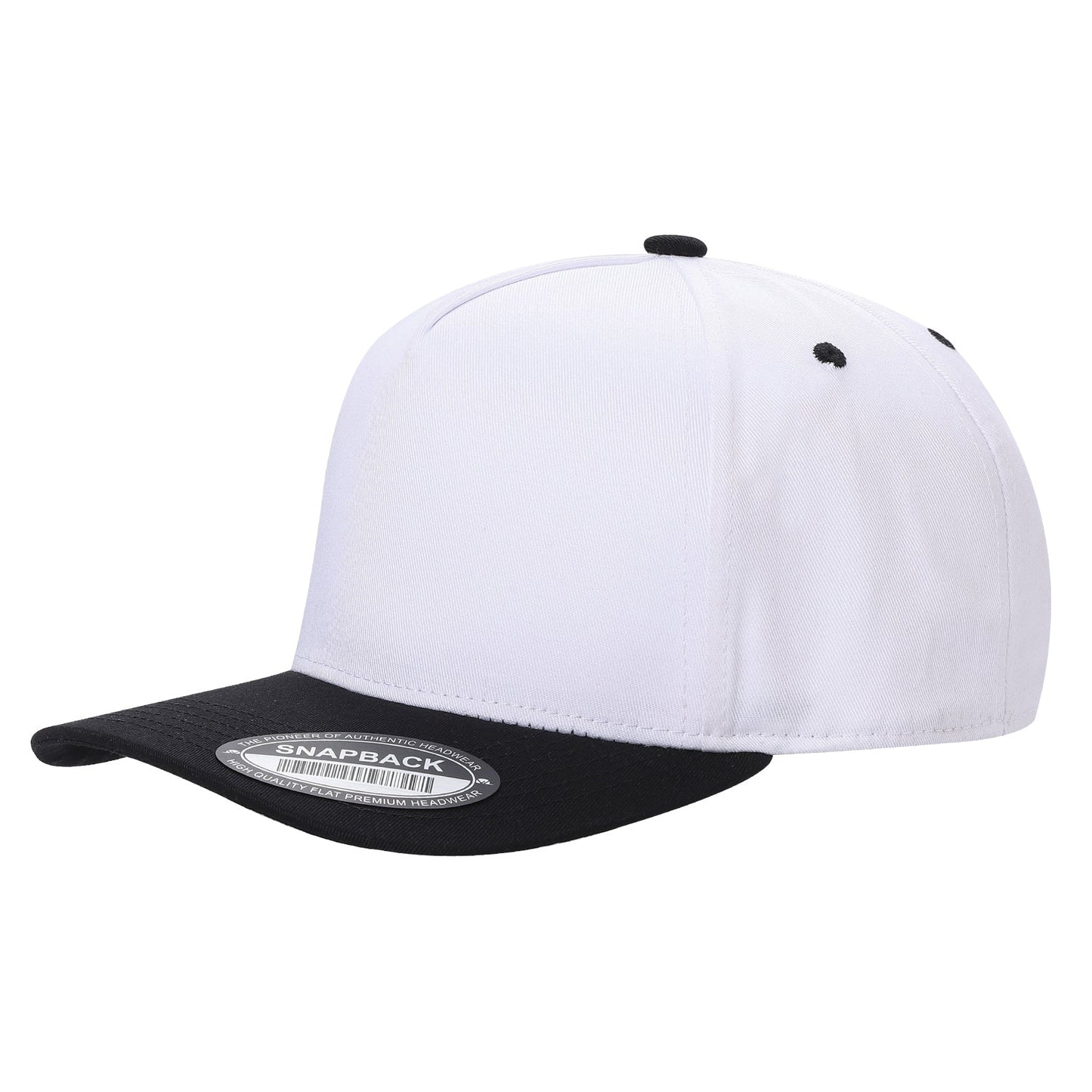 TCBLK-5 Panel Black Color Snapback Baseball Cap